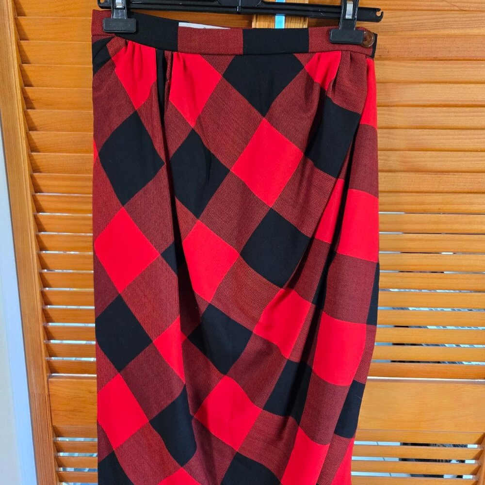 Vivienne Westwood Red and Black Plaid Skirt